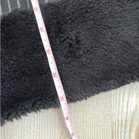 Zara Knit Fur Trim Shift Dress | Grey/Black Size Small - Picture 7 of 7